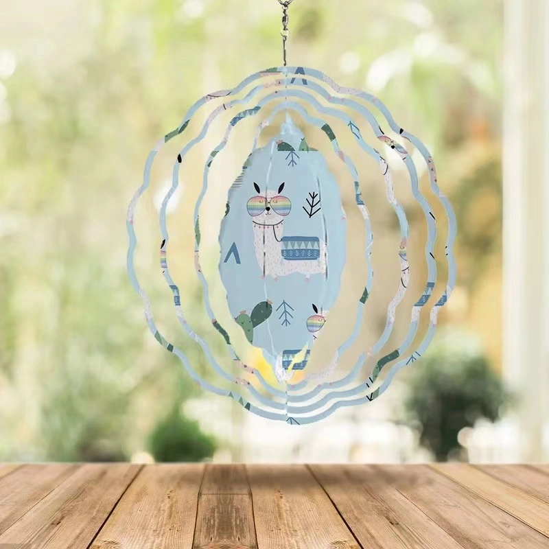 8inch sublimation wind spinner can choose different shape