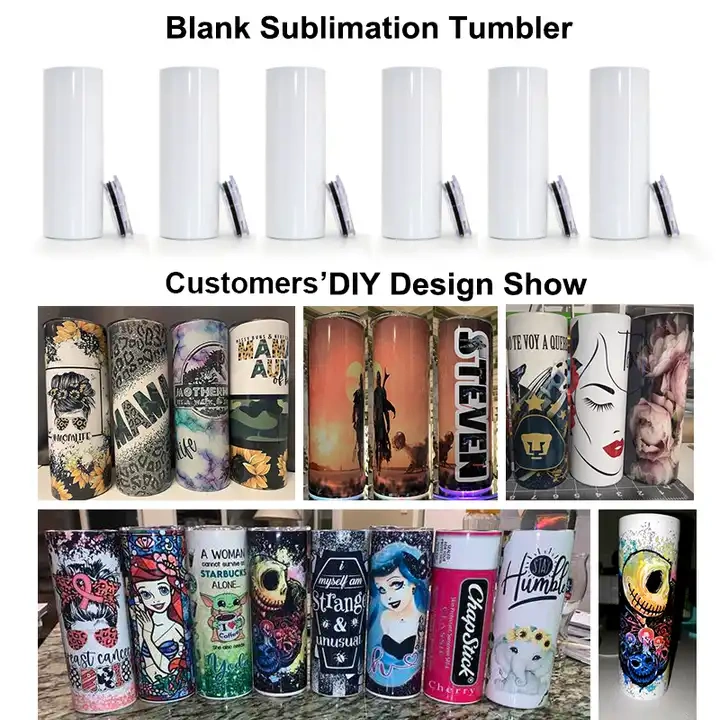 US RTS 20oz Flat Edge Sublimation Straight Tumbler(25pcs)