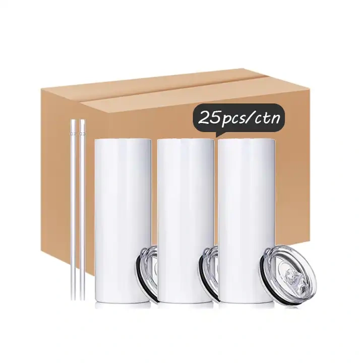 20oz fully straight tumblers with all accessories with straw cleaning brush-25pcs/case
