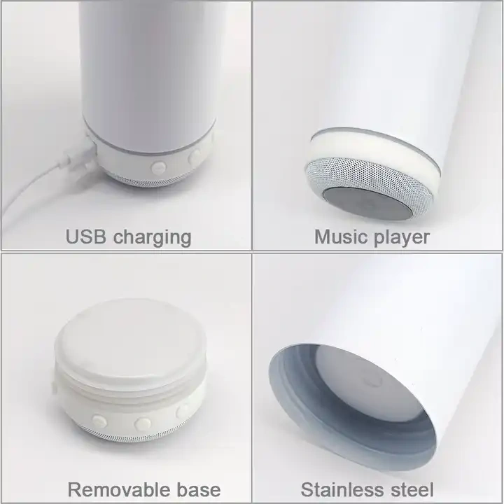 20oz stainledss steel USB wireless music water bottle sublimation tumbler with speaker cup-25pcs/case