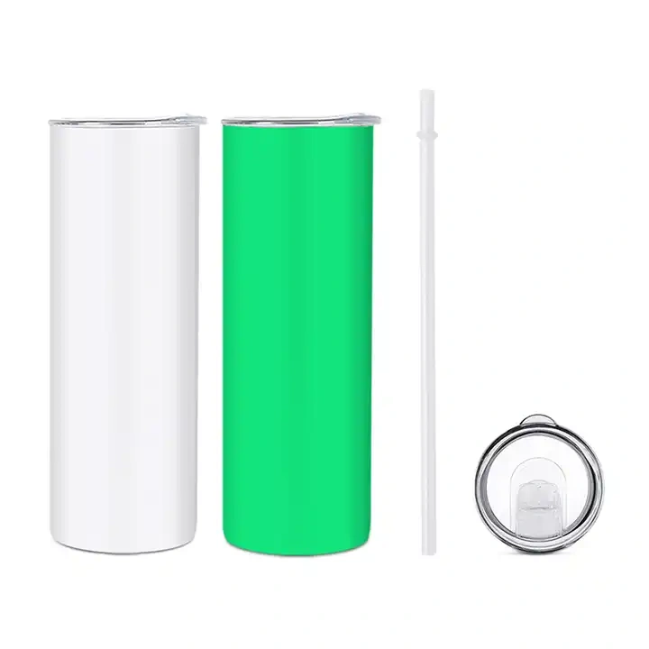 US RTS 20oz Sublimation Glow in Dark White to Green Tumbler (25PCS)