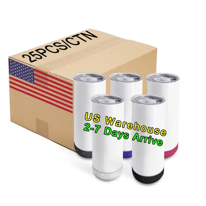 20oz stainledss steel USB wireless music water bottle sublimation tumbler with speaker cup-25pcs/case