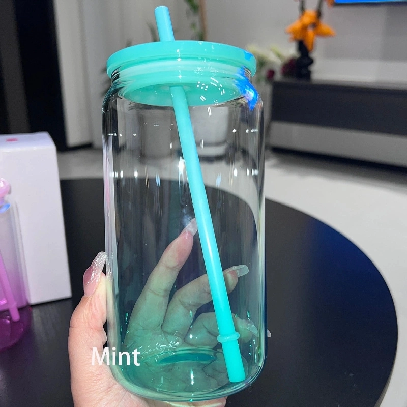 NEW China RTS 16oz Sublimation Ombre Jelly Glass Can Free Shipping (25PCS/50PCS)
