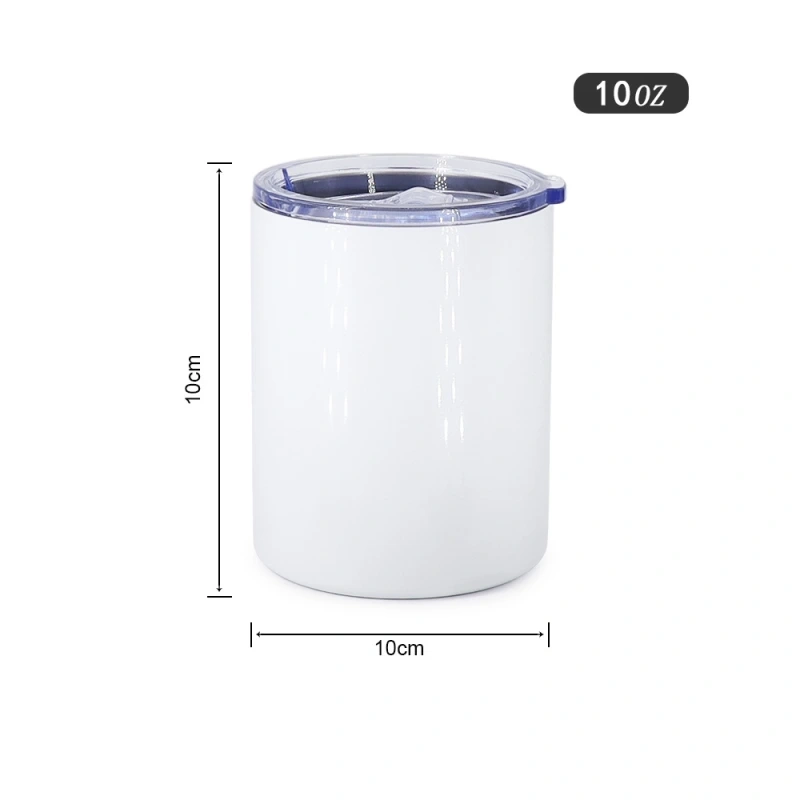 China RTS 10oz Sublimation Low-ball Travel Mug Free Shipping (25PCS)