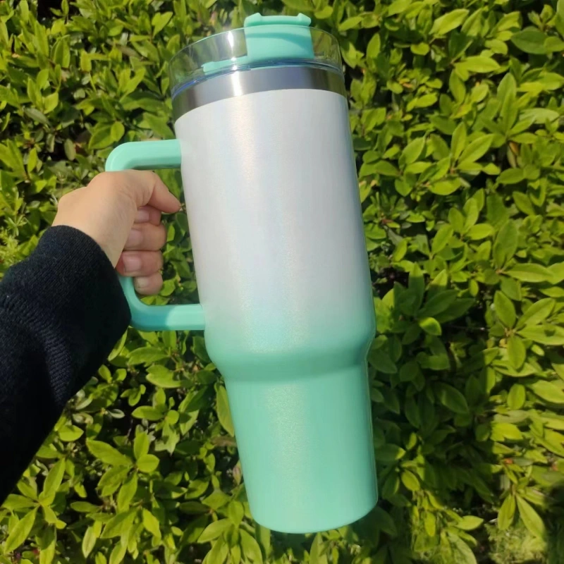 US RTS 40oz Sublimation Holographic Ombre Mug with Handle Free Shipping (16PCS)