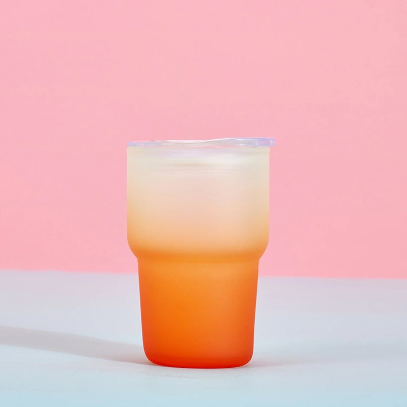 US RTS 3oz Sublimation Ombre Shot Glass Cup with Plastic Straw Free Shipping (50pcs)