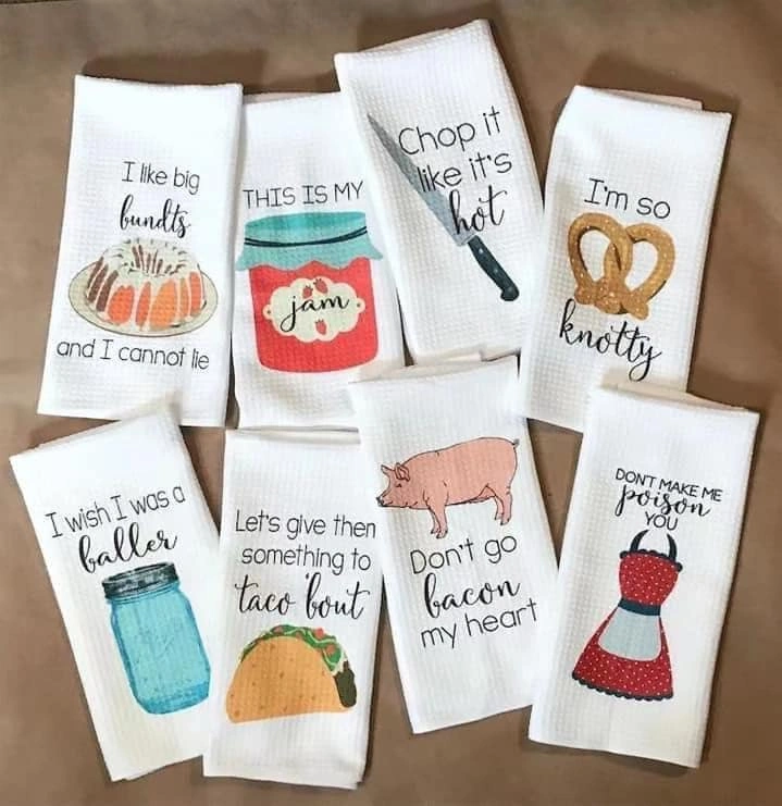 Sublimation white tea towels available! 50pcs/case