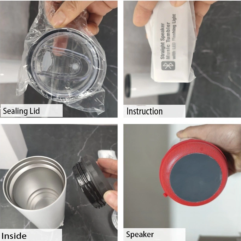 US RTS 16oz Sublimation 4 in 1 Can Cooler with Speaker (12PCS)