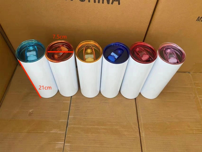 NEW US RTS 20oz Sub Flat-Edge Tumbler with 25pcs Colored Lids (25PCS)