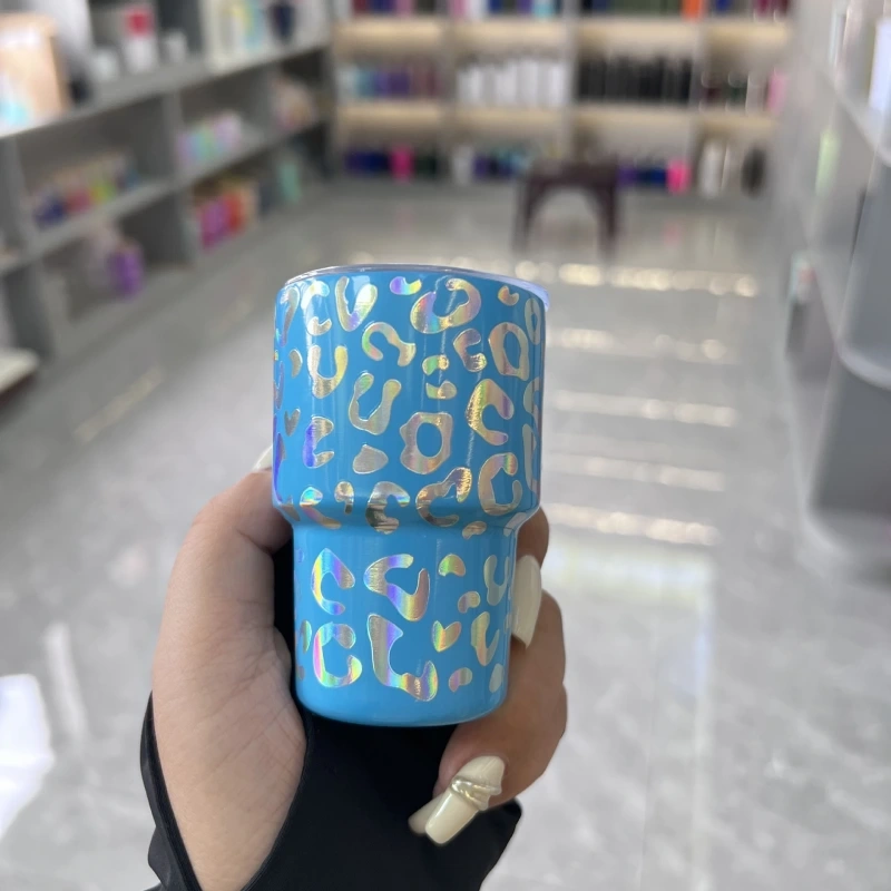 NEW RTS 3oz Shimmer Leopard Print Shot Glass Free Shipping (50pcs)