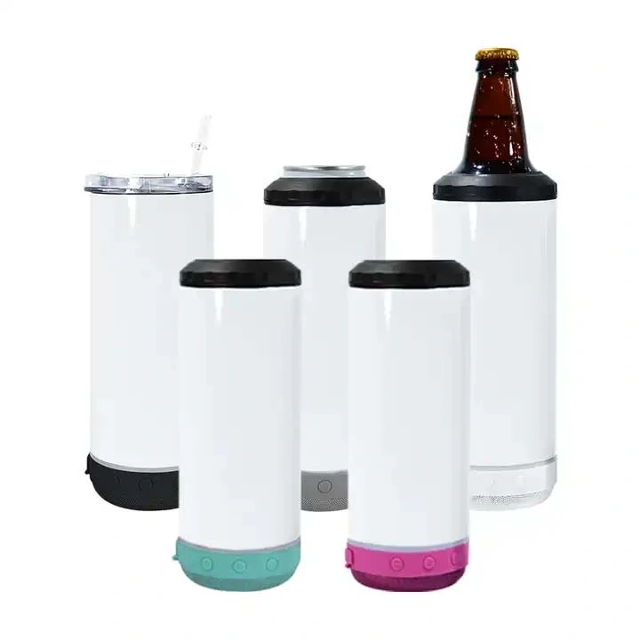 US RTS 16oz Sublimation 4 in 1 Can Cooler with Speaker (12PCS)