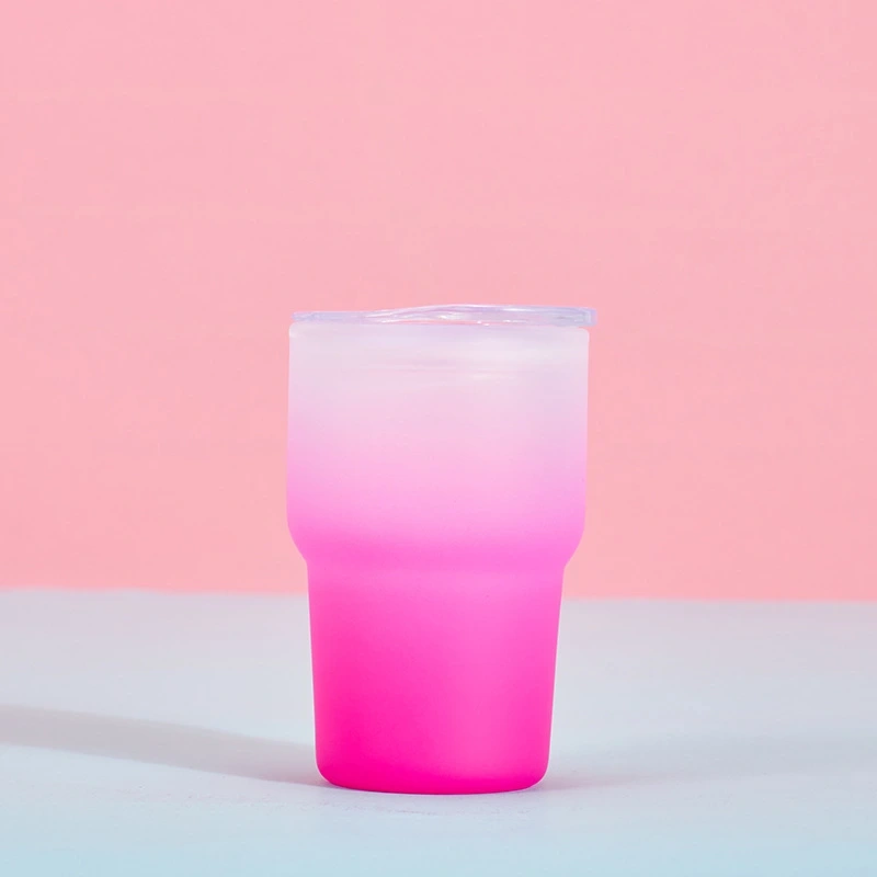 US RTS 3oz Sublimation Ombre Shot Glass Cup with Plastic Straw Free Shipping (50pcs)