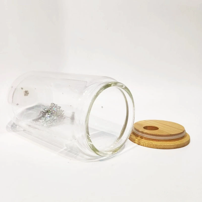 US RTS 16oz Sublimation Double Wall Snow Globe Glass Cup (25PCS) 25pcs/case