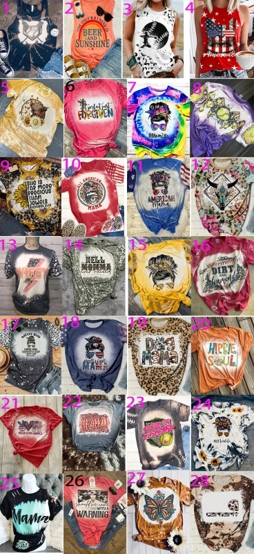 China RTS NEW Sublimation Faux Bleach T-shirt Free Shipping (20PCS/50PCS)