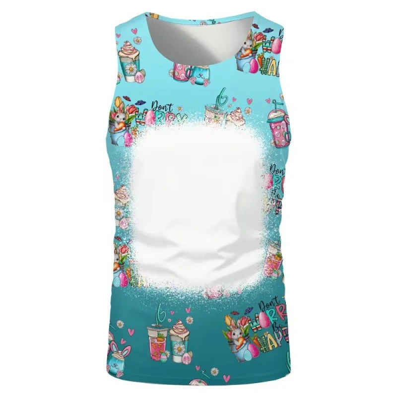 China RTS NEW Sublimation Faux Bleach Sleeveless Shirt Free Shipping (20PCS/60PCS)