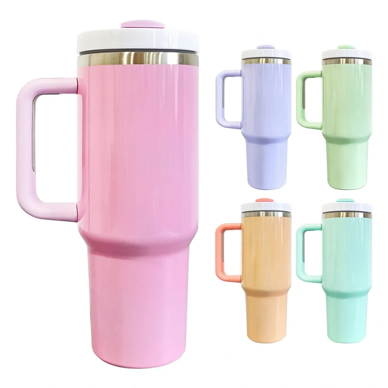 NEW China RTS H2.0 40oz Sublimation Macaron Mugs Glossy/Matte Free Shipping (25PCS)