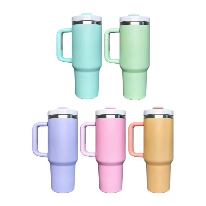 NEW China RTS H2.0 40oz Sublimation Macaron Mugs Glossy/Matte Free Shipping (25PCS)