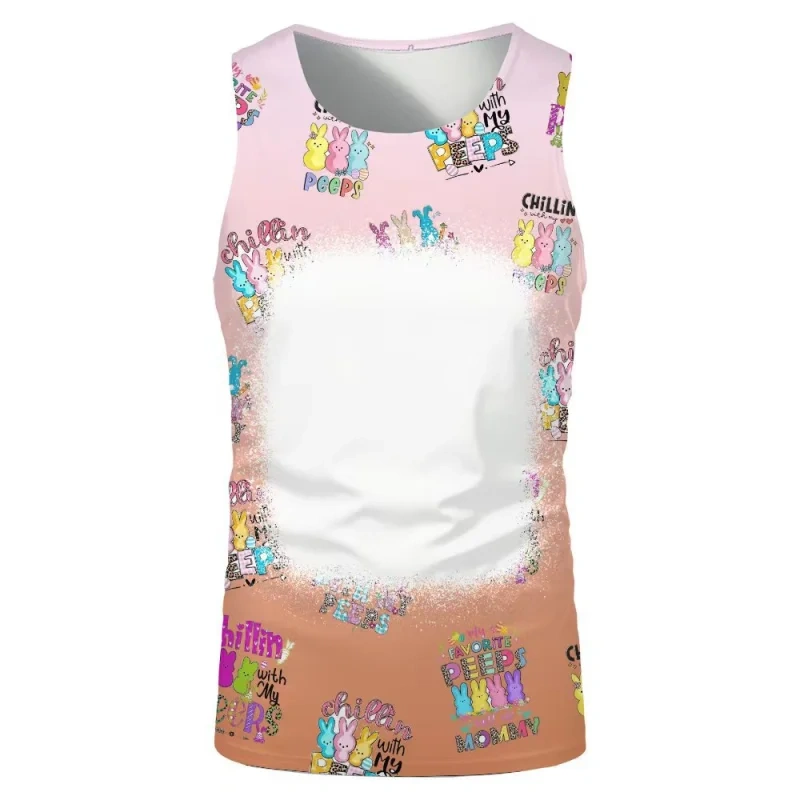 China RTS NEW Sublimation Faux Bleach Sleeveless Shirt Free Shipping (20PCS/60PCS)