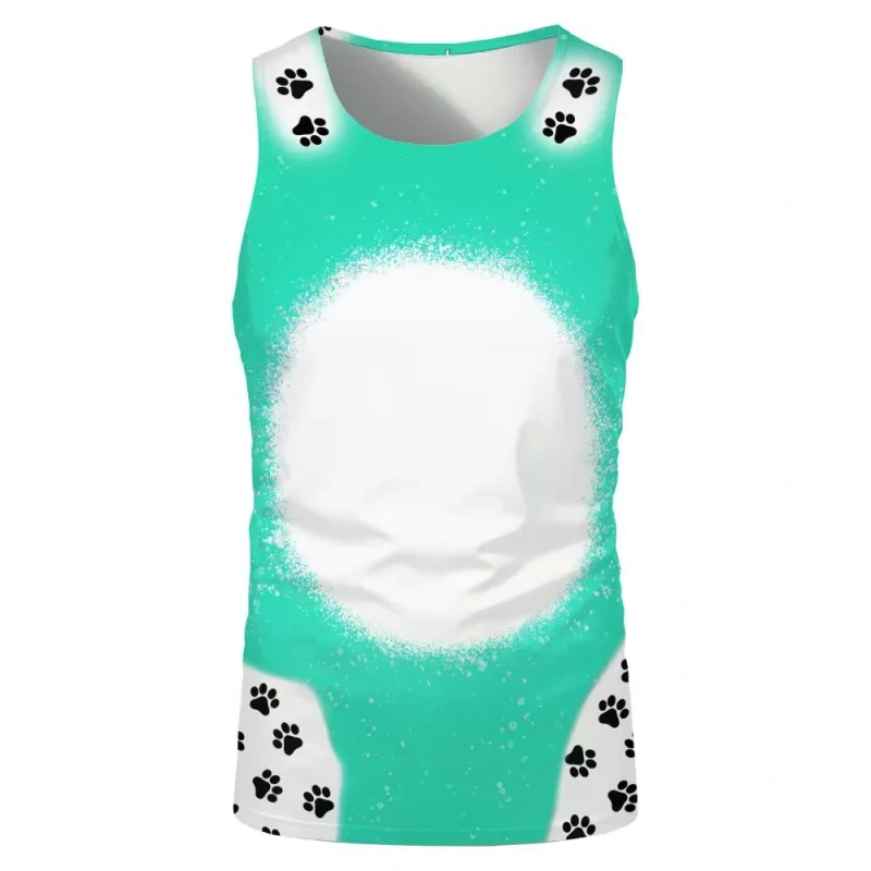 China RTS NEW Sublimation Faux Bleach Sleeveless Shirt Free Shipping (20PCS/60PCS)