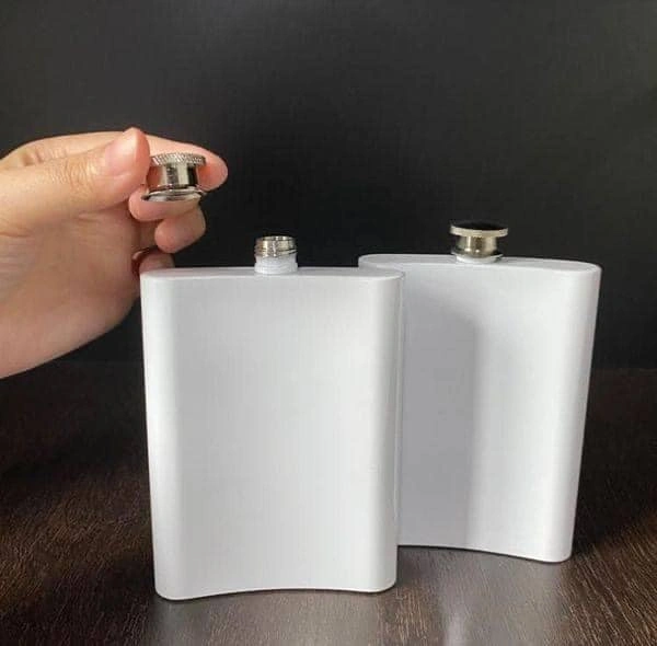 8oz White Sublimation Stainless Steel Flask Wine Water Bottle