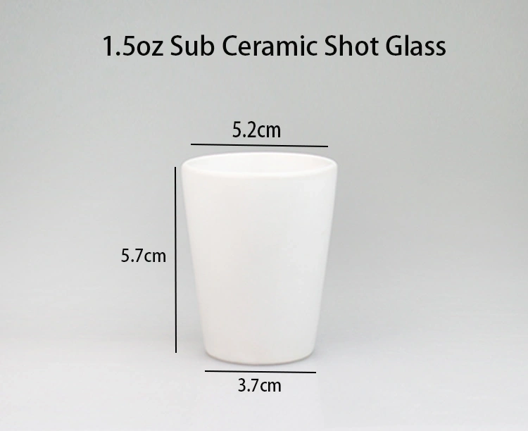 RTS 1.5oz Sublimation Blank Ceramic/Frosted/Clear Shot Glass Free Shipping (36pcs/72pcs)
