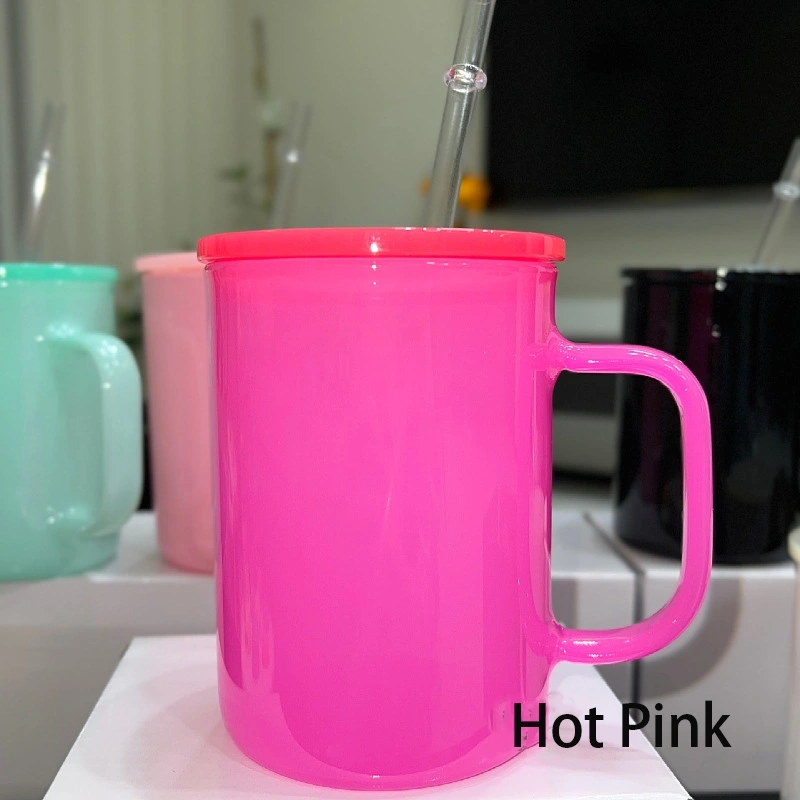 NEW China 17oz Sublimation Colored Glass Mug Free Shipping (25PCS)