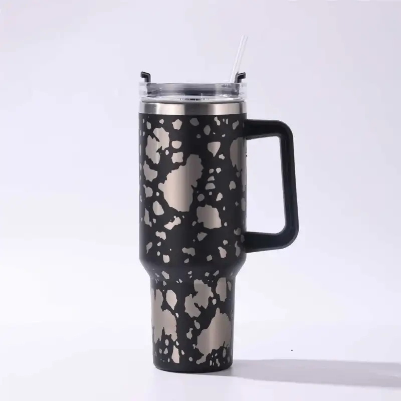 NEW China RTS 40oz Laser Cow Print Mug Free Shipping (12PCS/25PCS)