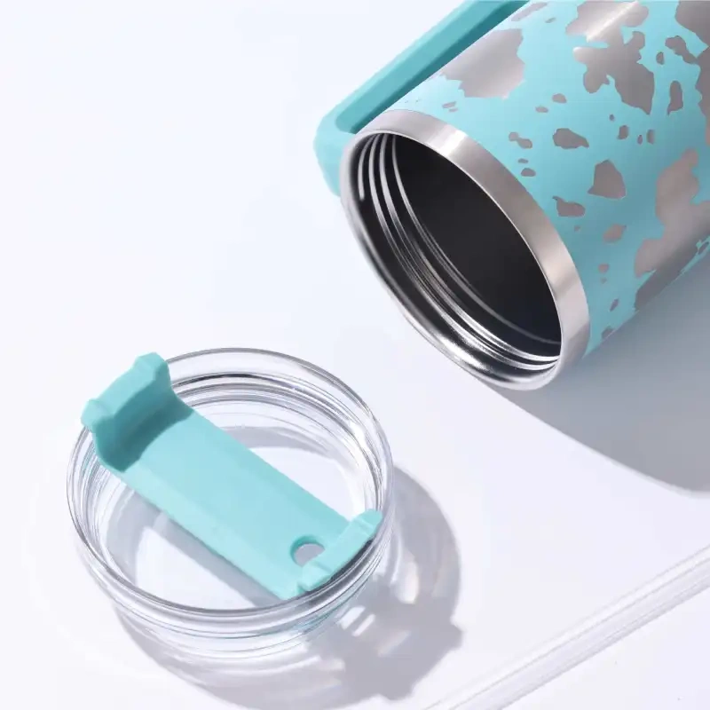 NEW China RTS 40oz Laser Cow Print Mug Free Shipping (12PCS/25PCS)