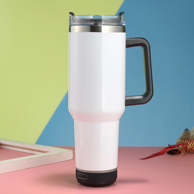 NEW China RTS 40oz Speaker Mug Bluetooth Tumbler Free Shipping (20PCS/40PCS)