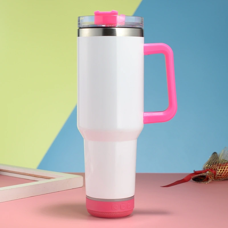 NEW China RTS 40oz Speaker Mug Bluetooth Tumbler Free Shipping (20PCS/40PCS)