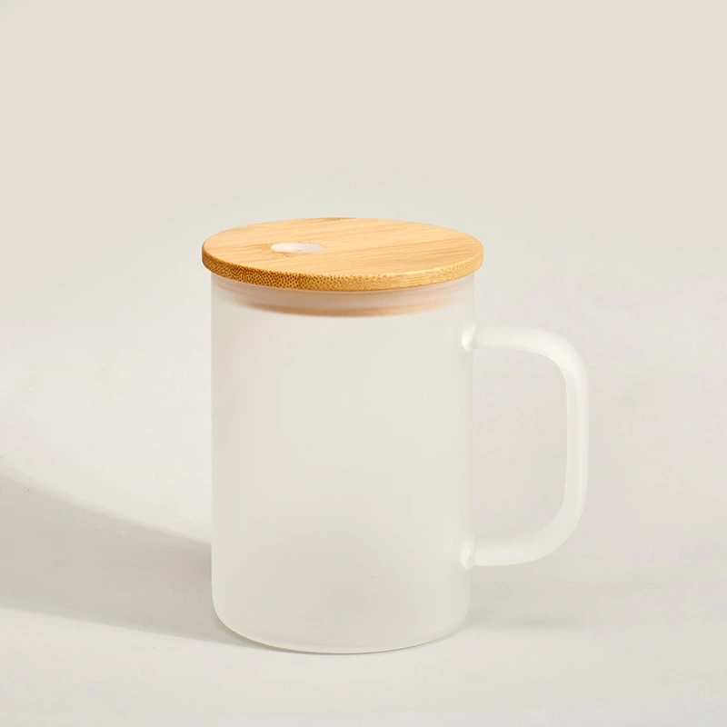 RTS US 15oz Sublimation Clear/Frosted Glass Mug with Handle Free Shipping (25PCS)