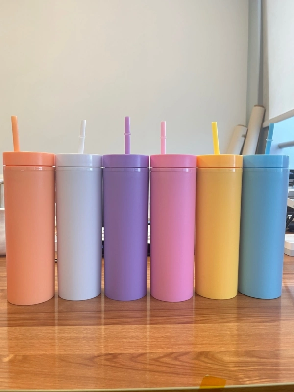 US RTS 16oz Plastic skinny tumbler 30pcs