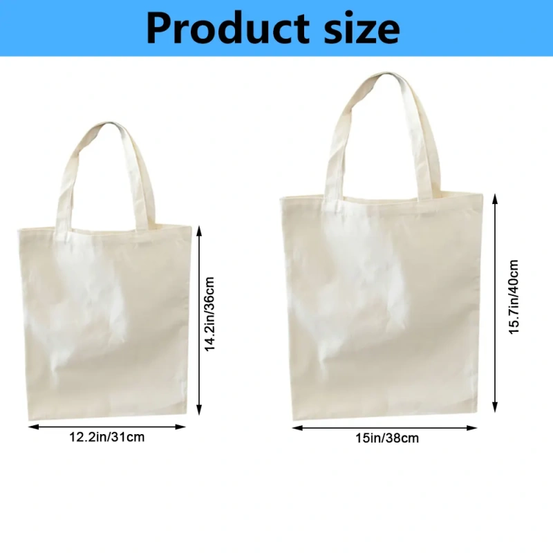 tote bags with custom printed logo plain Custom Sublimation blanks White polyester tote bag canvas tote bag customize