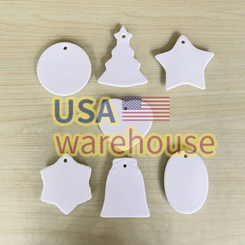 Sublimation Ornament Blanks ceramic Round Christmas Ornament Blanks for Christmas Crafts ceramic sublimation ornament blank