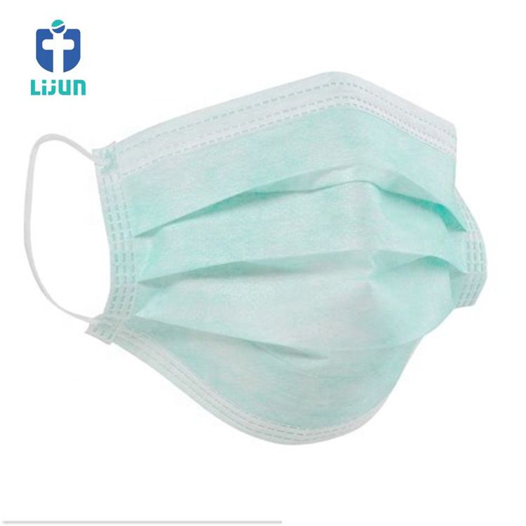 White Surgical Facemask Maskking With Tie Nose Medical Level Anti Dust Nonwoven 3-Ply Disposable Face Mask