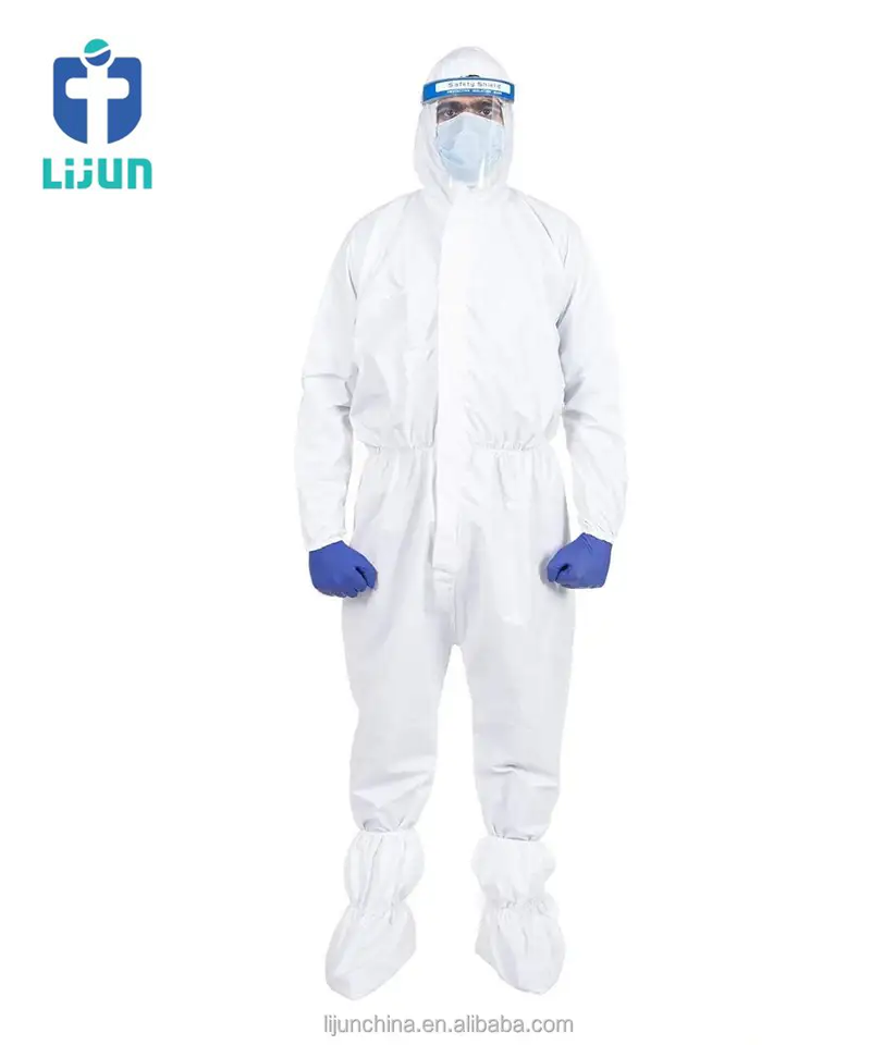 SF Non-woven Disposable Coverall Custom Waterproof Hazmat Disposal Costume Chemical Protective Suit for Unisex