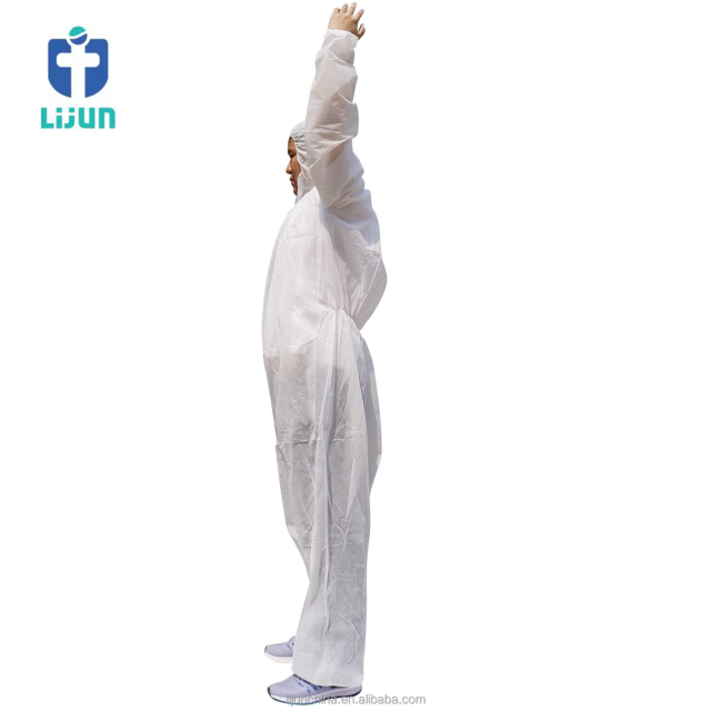 CE EN14126 High Quality Disposable Medical Protective Clothing Anti Virus Safety Suit Disposable Coverall With Hood