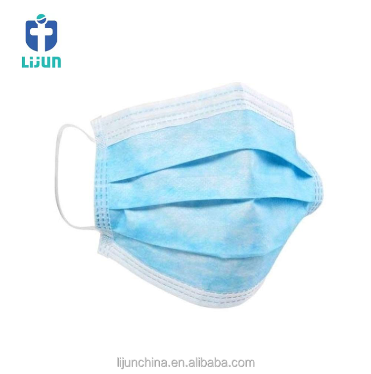 CE Facemask head-mounted 3ply disposable face mask islamic mask medical standard Elastic earloop handloop