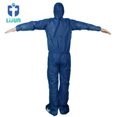 Disposable Nonwoven Safety Clothing Coverall Cheap Type 5/6 Suit SMS Medical Protective Cloth