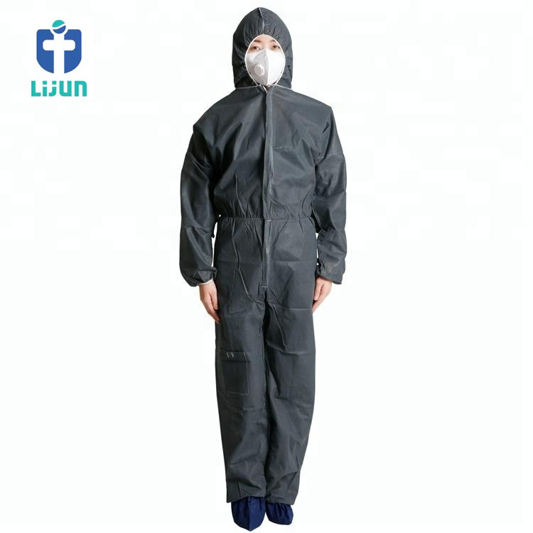 SF Non-woven Disposable Coverall Custom Waterproof Hazmat Disposal Costume Chemical Protective Suit for Unisex