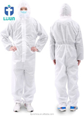 CE EN14126 High Quality Disposable Medical Protective Clothing Anti Virus Safety Suit Disposable Coverall With Hood