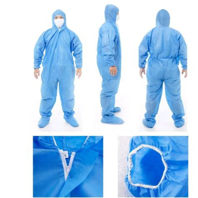 Ready Stock Disposable Jumpsuit PPE SMS Suit Tyvek Type 5/6 Coverall Dupont Work Wear Disposable Protective Isolation Coverall
