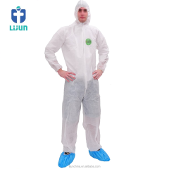 CE EN14126 High Quality Disposable Medical Protective Clothing Anti Virus Safety Suit Disposable Coverall With Hood
