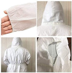 OEM Waterproof Chemical Resistant Safety Protective Microporous Type 5&6 Disposable Coverall