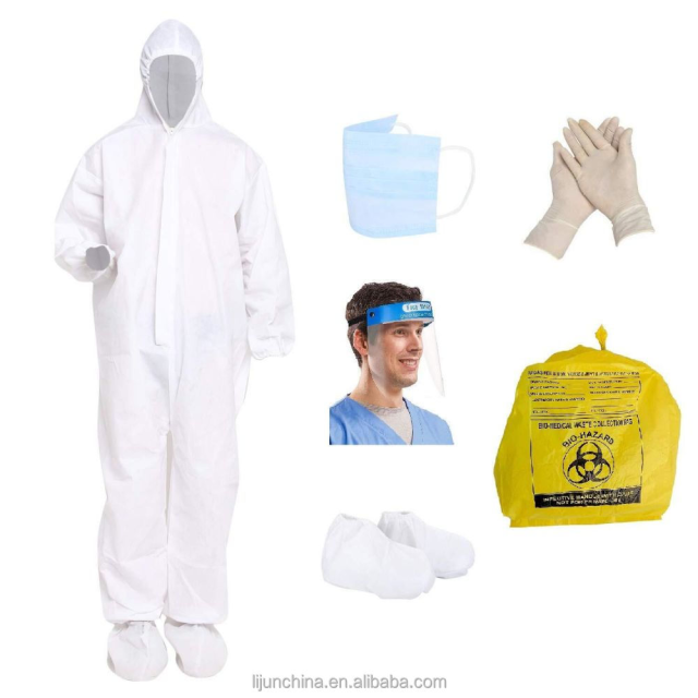 OEM Waterproof Chemical Resistant Safety Protective Microporous Type 5&6 Disposable Coverall