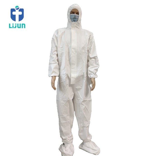 SF Non-woven Disposable Coverall Custom Waterproof Hazmat Disposal Costume Chemical Protective Suit for Unisex