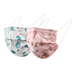 Disposable Masks Print Nonwoven Fabric Face Coverings Facemask Christmas Party Mask Cotton printed Medical Mask 3ply Disposable