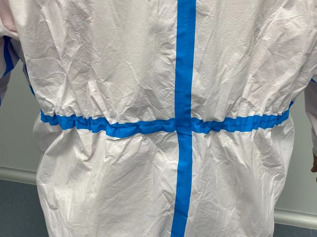 Breathable disposable SBPP safety coverall suit microporous Laminated PP protecting coveralls with Taped seam