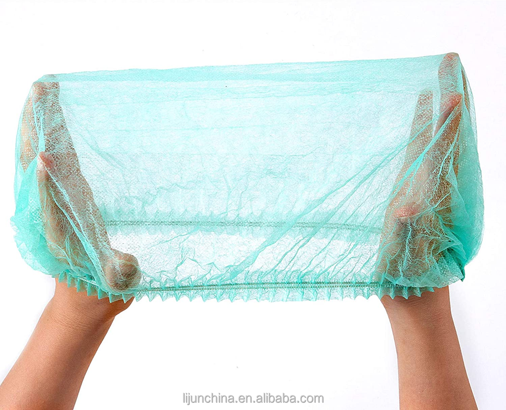 Disposable colorful Head caps Nonwoven Hairnets mob Clip Bouffant Single Double elastic Cap Hat medical use