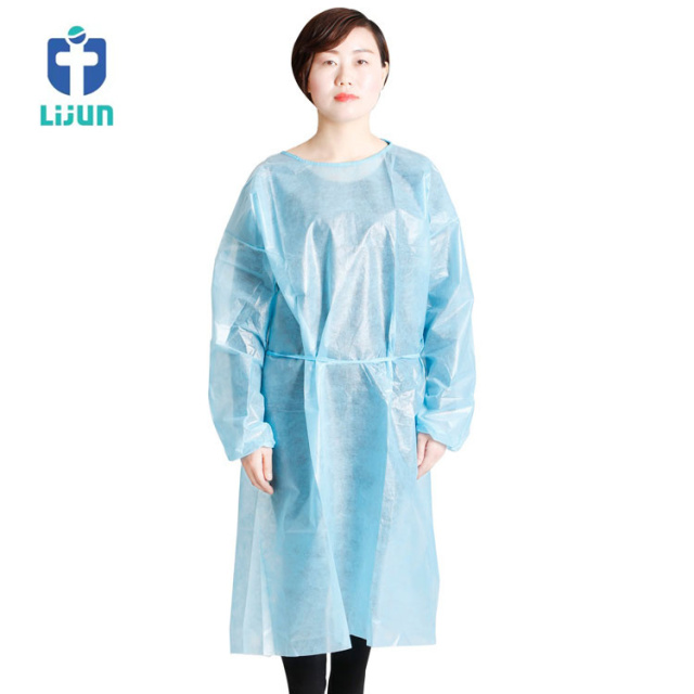 Non woven Products Factory Disposable Medical Use SMS PP PE Surgical Isolation Gown Level 2 3